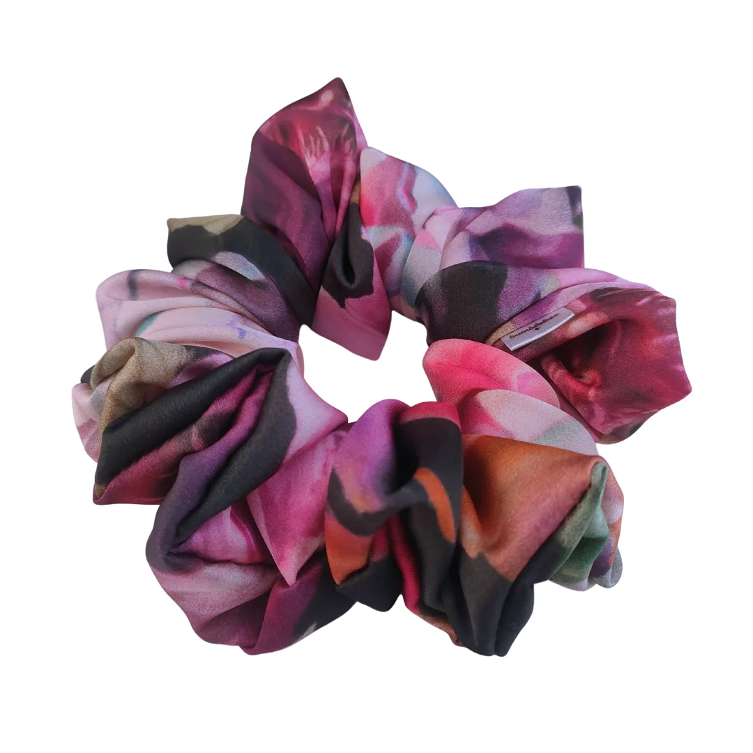 Scrunchie Magnolia Black Tulip Mega