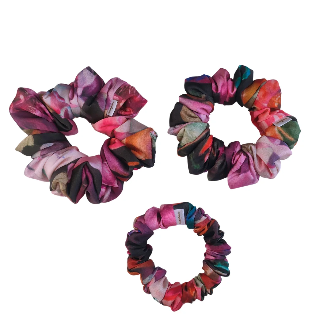 Scrunchie Magnolia Black Tulip Mega