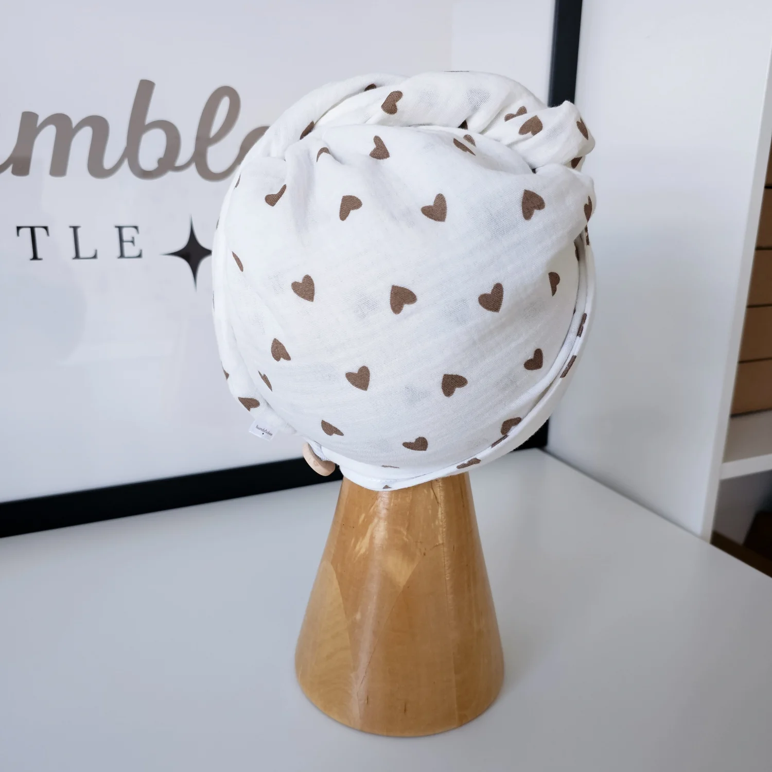 Turban do włosów Chocolate Hearts