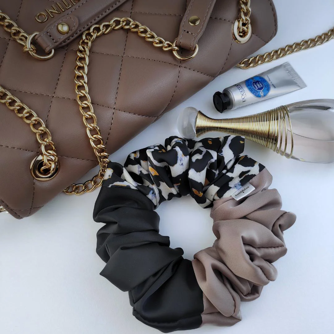 Scrunchie Taupe Panther Mega