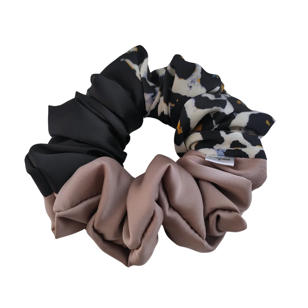 Scrunchie Taupe Panther Mega