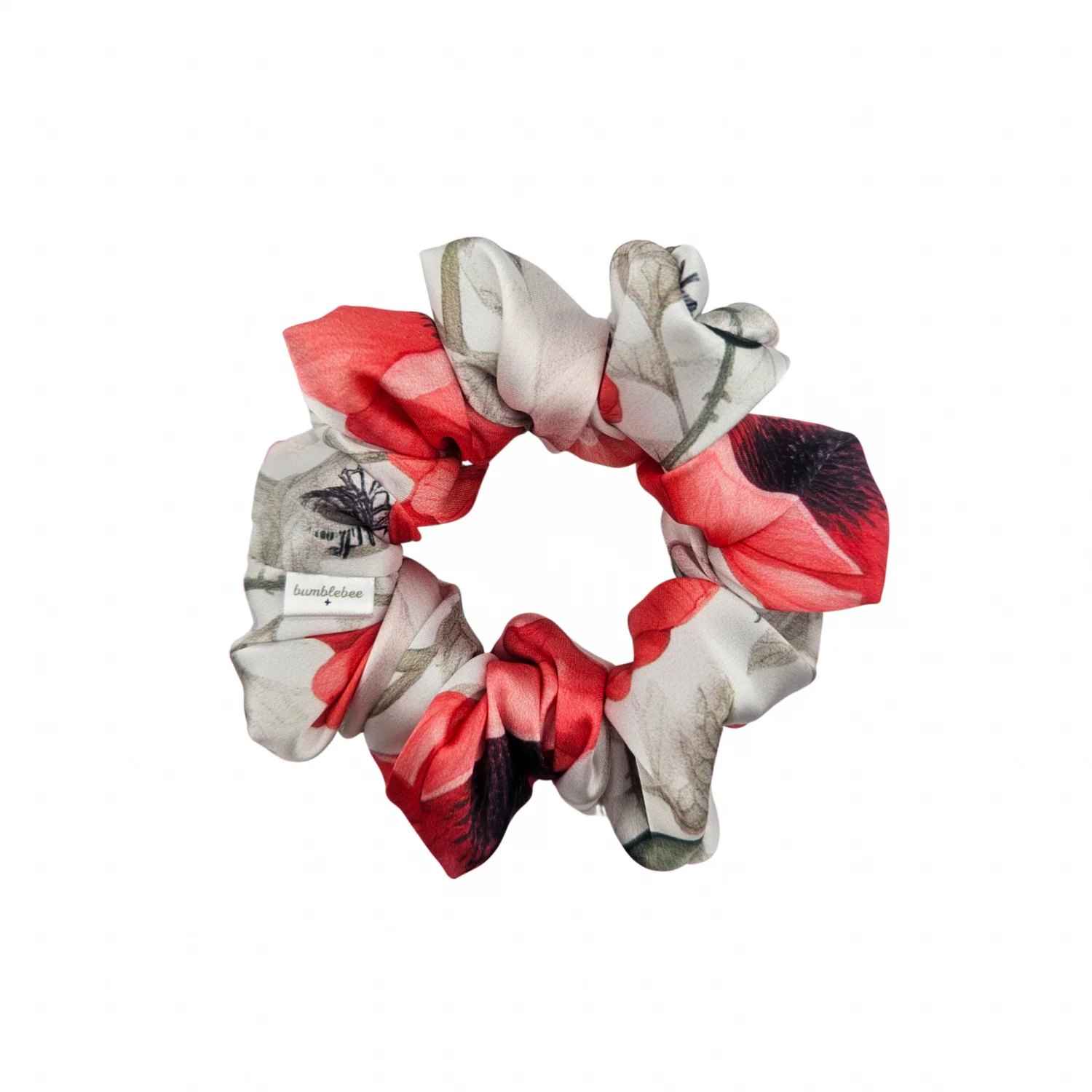 Scrunchie Red Poppies Big