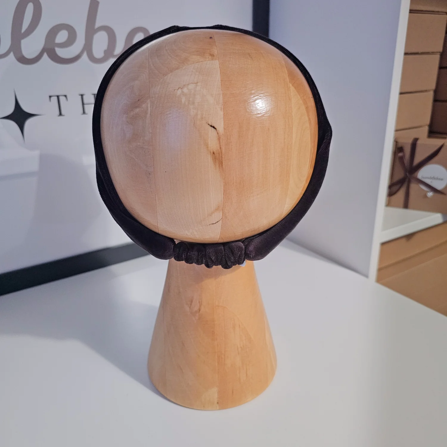 Welurowa opaska Dark Chocolate