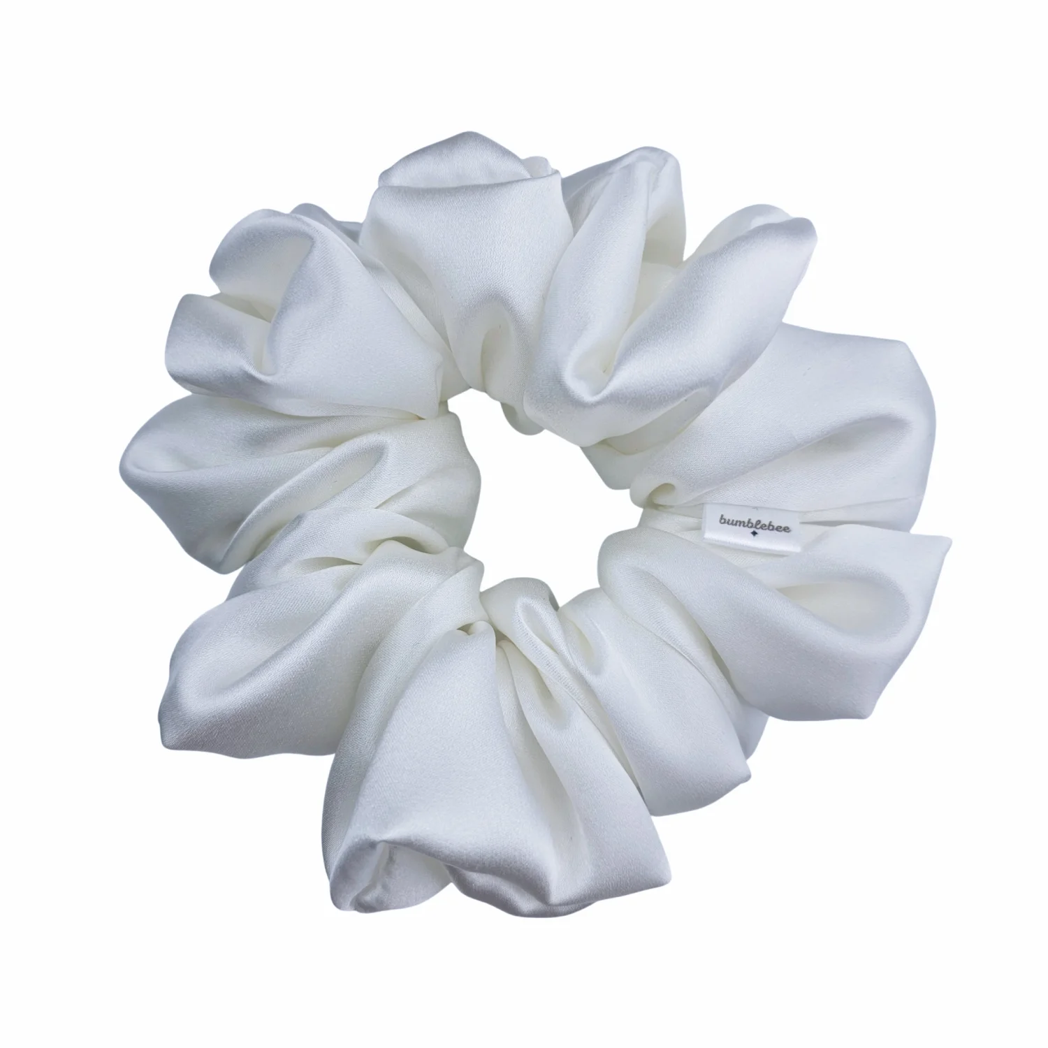 Scrunchie White Swan Mega JEDWAB