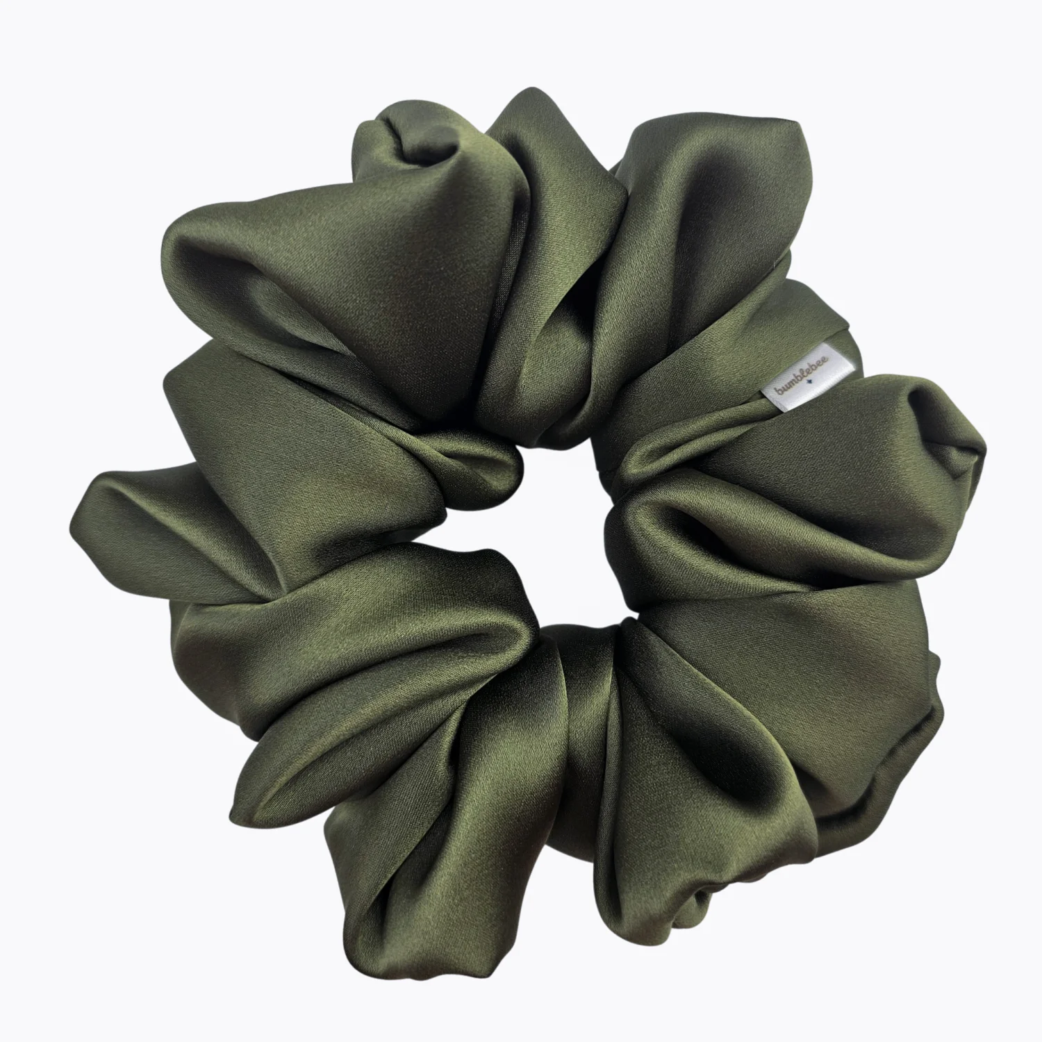 Scrunchie Olive Mega JEDWAB